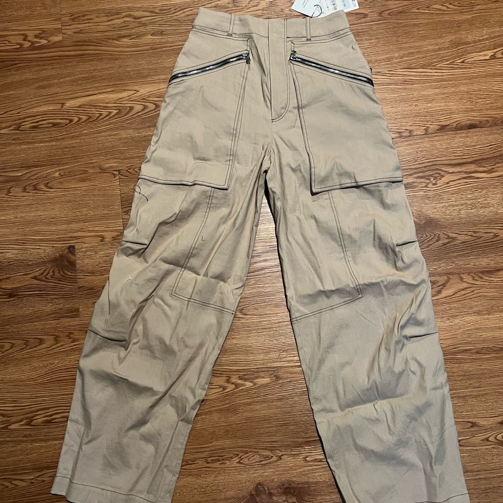 Sold out linen blend Cargo pants - ZARA